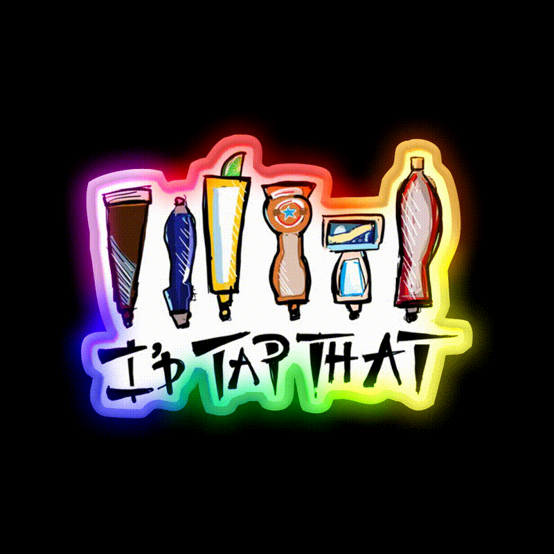 Id Tap That Beer Bar Decor Led Neon Sign Rgb Color - LED neon sign close-up detail