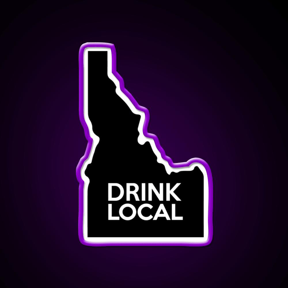 Idaho Drink Local Id Whiskey Drink Bar Led Neon Sign Rgb Color - Shineneon