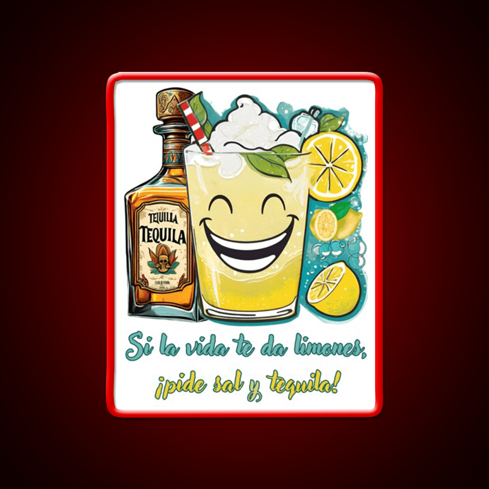 If Life Gives You Lemons Ask For Salt And Tequila Tequila Led Neon Sign Rgb Color - Shineneon