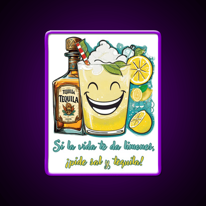 If Life Gives You Lemons Ask For Salt And Tequila Tequila Led Neon Sign Rgb Color - Shineneon