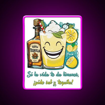 If Life Gives You Lemons Ask For Salt And Tequila Tequila Led Neon Sign Rgb Color - Shineneon