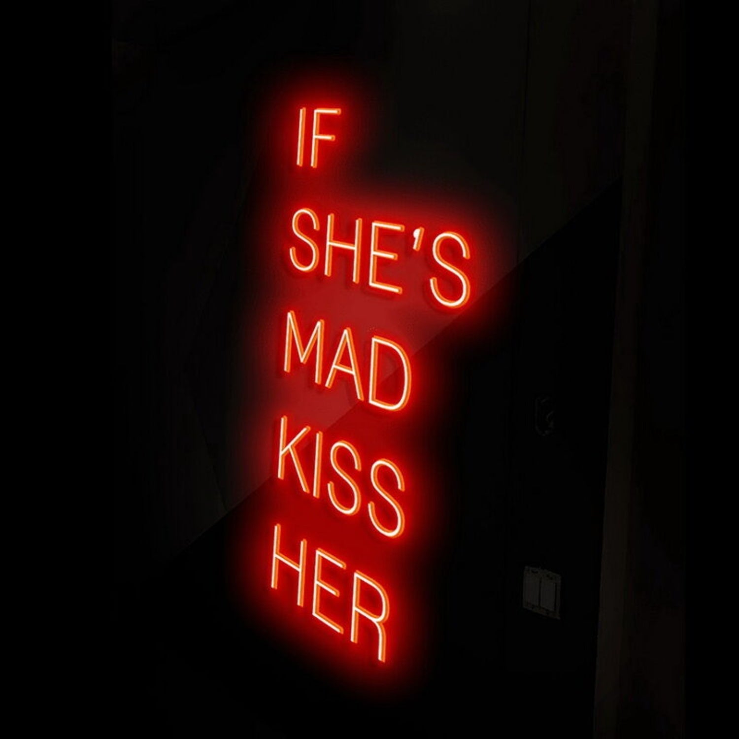 If Shes Mad Kiss Her Led Neon Sign - Shineneon