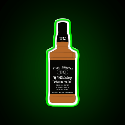 If Whiskey Could Talk Whiskey Drink Bar Led Neon Sign Rgb Color - Shineneon