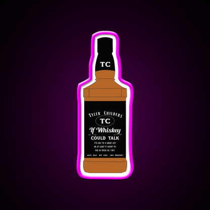 If Whiskey Could Talk Whiskey Drink Bar Led Neon Sign Rgb Color - Shineneon