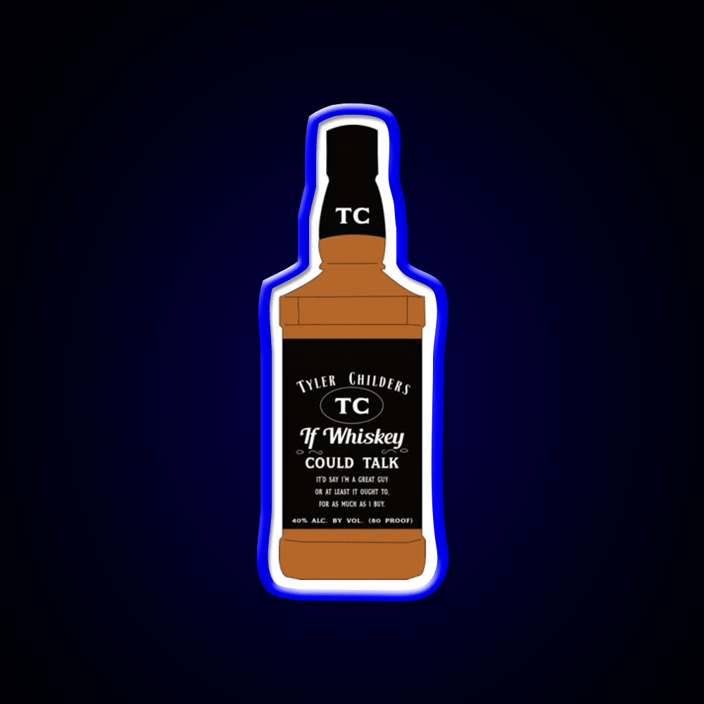 If Whiskey Could Talk Whiskey Drink Bar Led Neon Sign Rgb Color - Shineneon