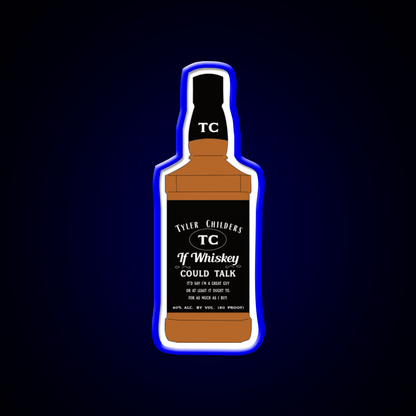 If Whiskey Could Talk Whiskey Drink Bar Led Neon Sign Rgb Color - Shineneon