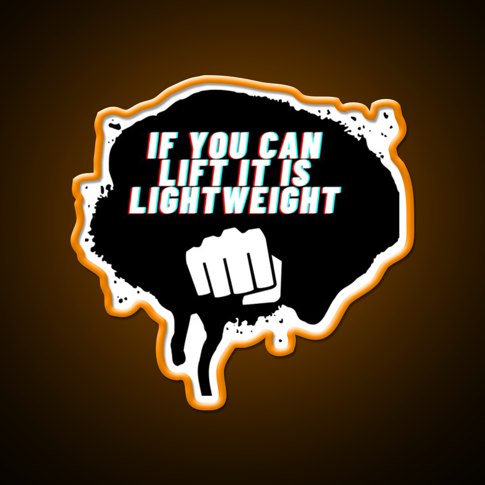 If You Can Lift It Is Lightweight Baby Ronnie Coleman Gym Fitness Led Neon Sign Rgb Color - LED neon sign view 6