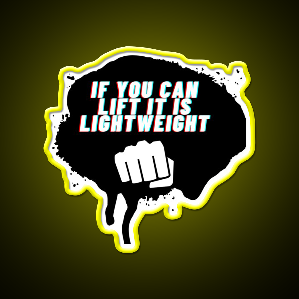 If You Can Lift It Is Lightweight Baby Ronnie Coleman Gym Fitness Led Neon Sign Rgb Color - LED neon sign view 7