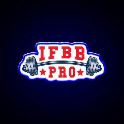 Ifbb Pro Barbell Design Gym Fitness Led Neon Sign By Designs Rgb Color - LED neon sign view 5
