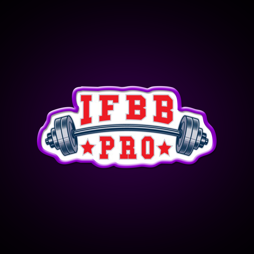 Ifbb Pro Barbell Design Gym Fitness Led Neon Sign By Designs Rgb Color - LED neon sign view 9