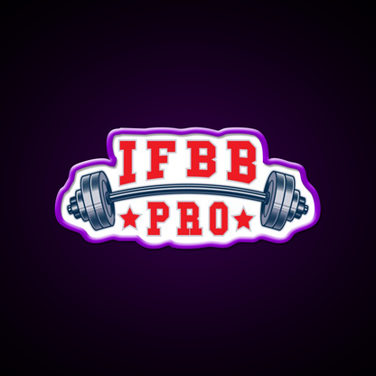 Ifbb Pro Barbell Design Gym Fitness Led Neon Sign By Designs Rgb Color - LED neon sign view 9