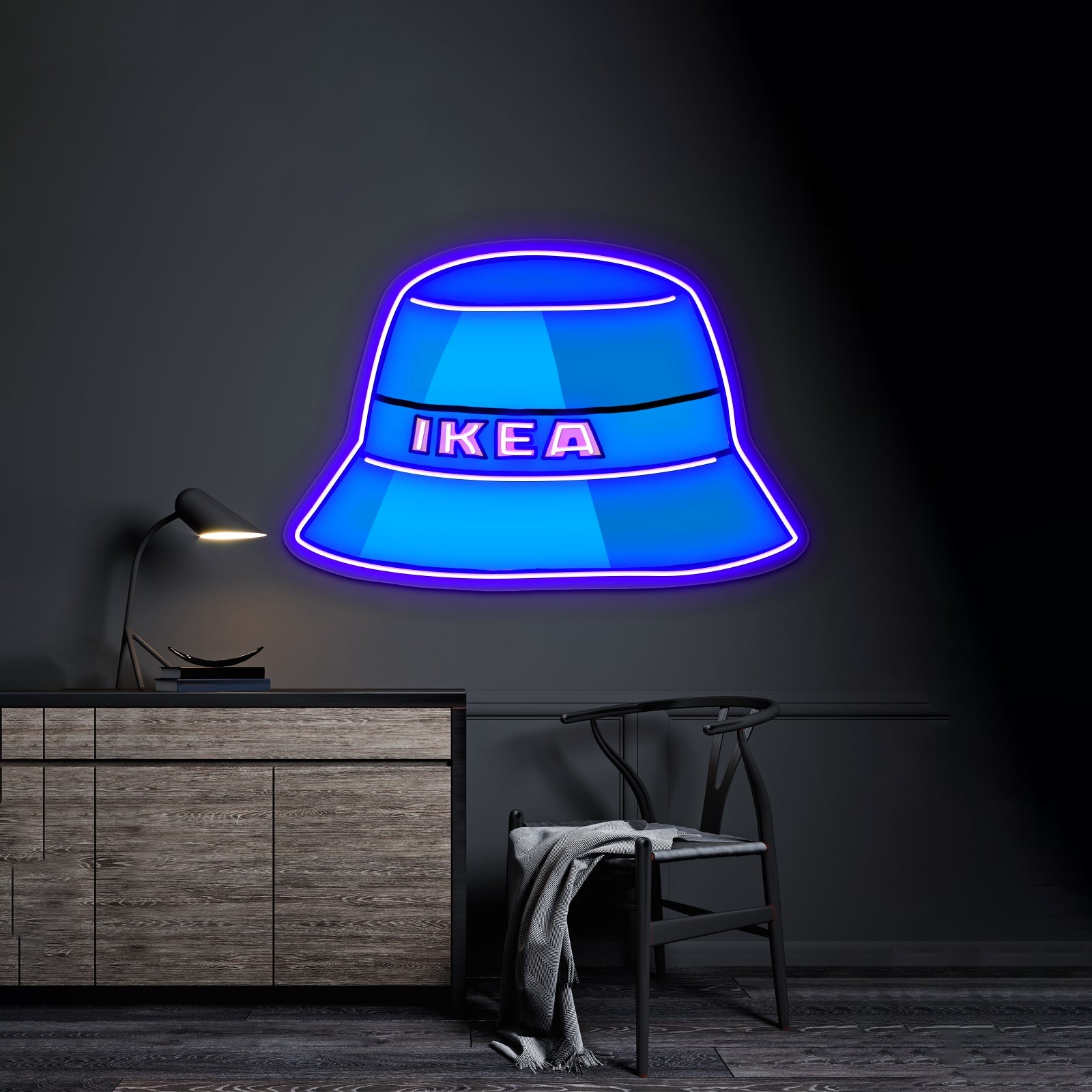 Ikea Bucket Hat Artwork Led Custom Signs - Shineneon