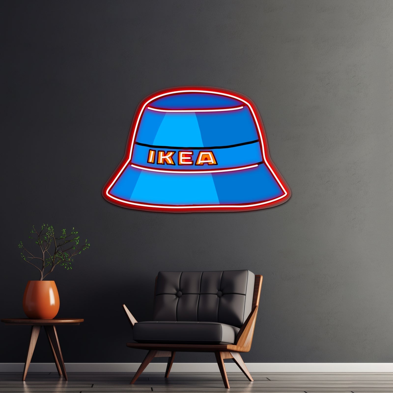 Ikea Bucket Hat Artwork Led Custom Signs - Shineneon