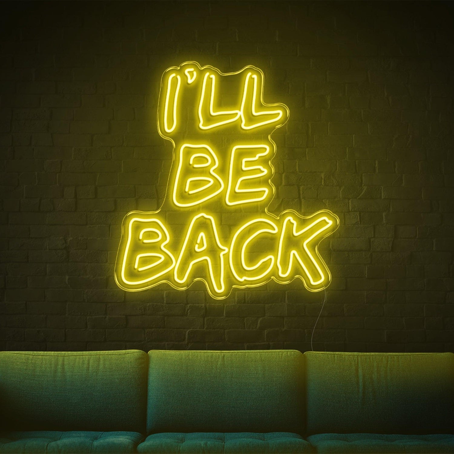Ill Be Back Purple Glow Led Neon Sign For Home Bar Decor | Shineneon