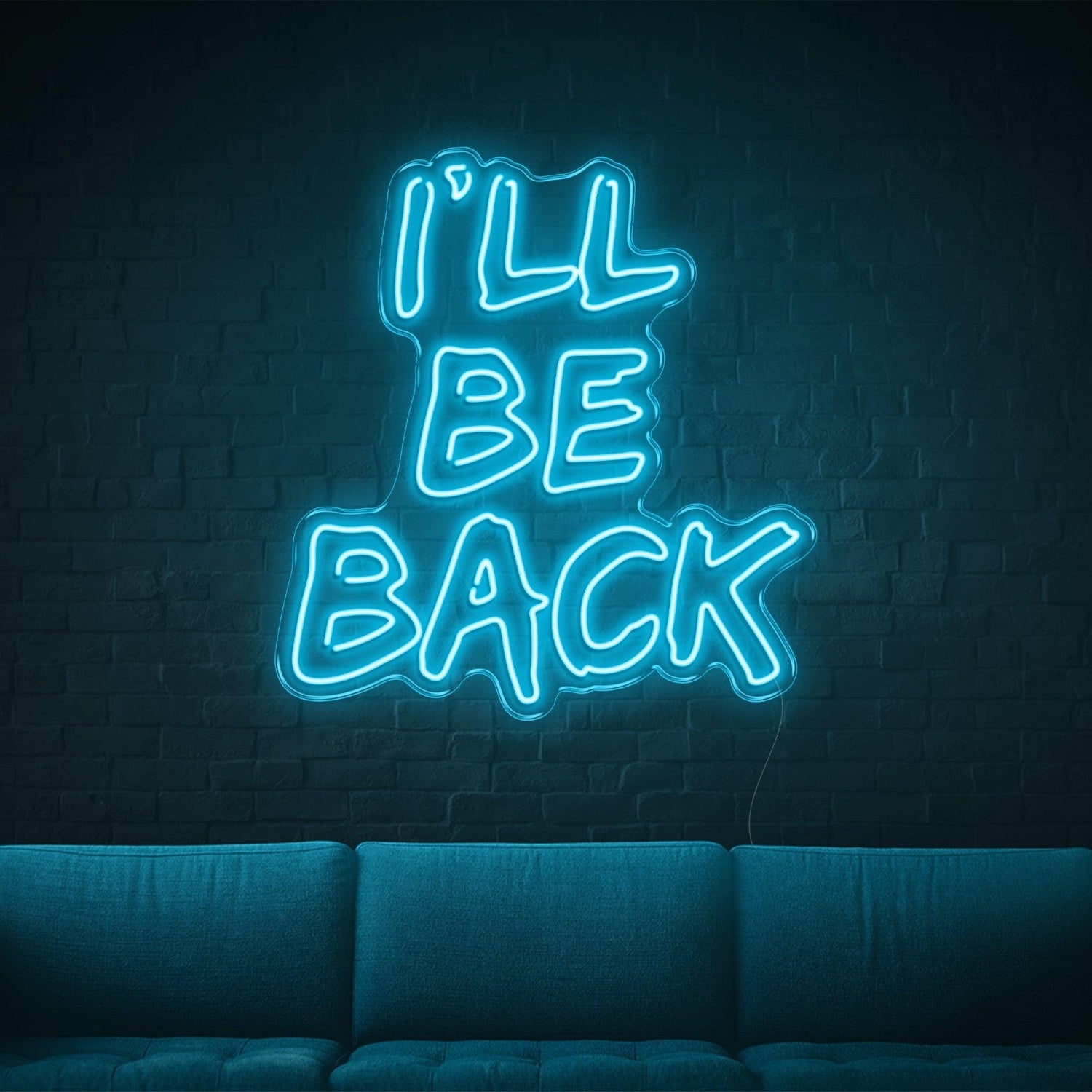 Ill Be Back Purple Glow Led Neon Sign For Home Bar Decor | Shineneon