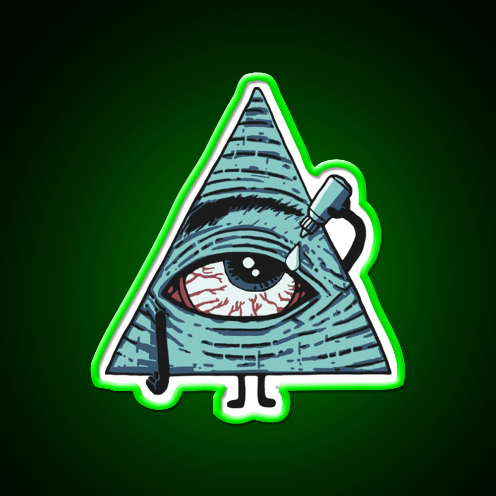 Illuminati Are Baked Hemp Inspired Green Leaf Led Neon Sign Rgb Color - Shineneon