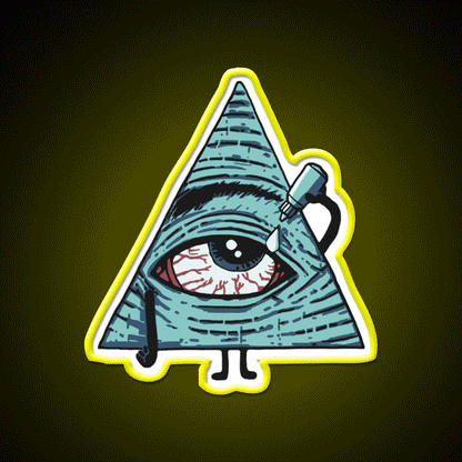 Illuminati Are Baked Hemp Inspired Green Leaf Led Neon Sign Rgb Color - Custom LED neon sign front view