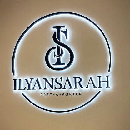 Ilyansarah Acrylic Business Logo Sign - Shineneon