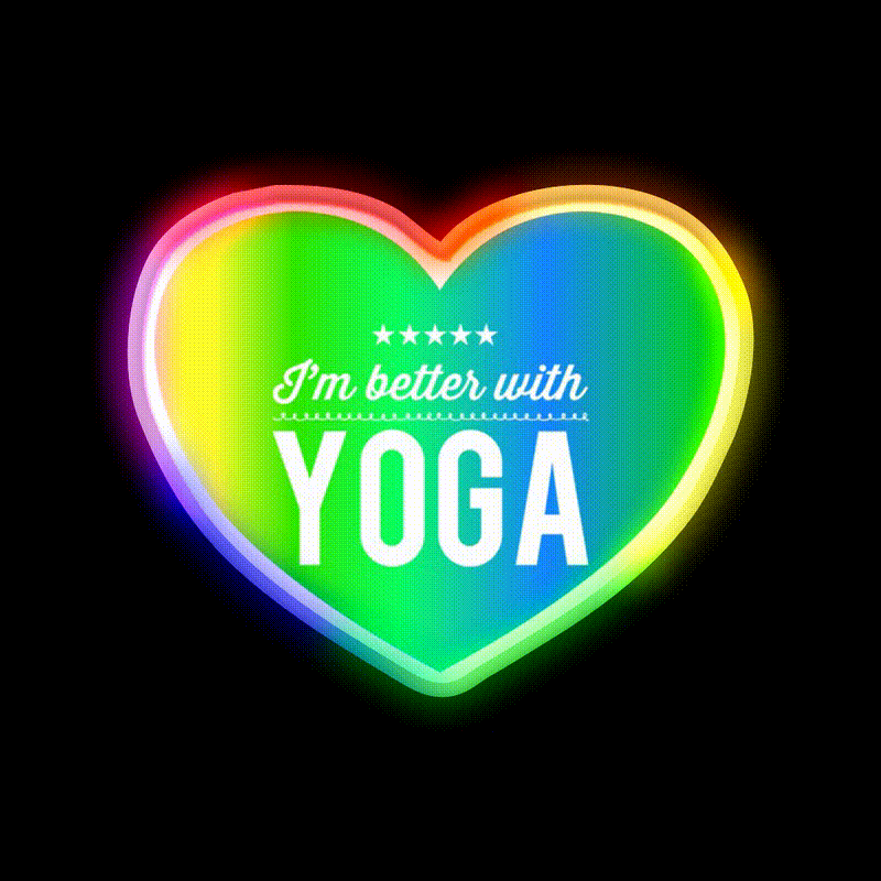Im Better With Yoga Led Neon Sign Yoga Studio Rgb Color