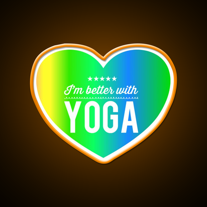 Im Better With Yoga Led Neon Sign Yoga Studio Rgb Color
