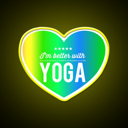 Im Better With Yoga Led Neon Sign Yoga Studio Rgb Color