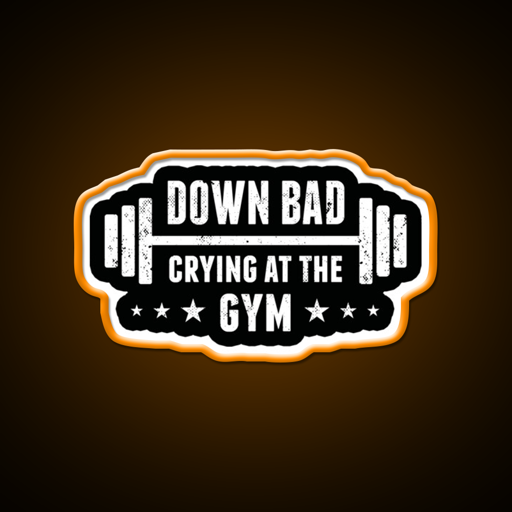 Im Down Bad Crying At The Gym Fitness Led Neon Sign Rgb Color