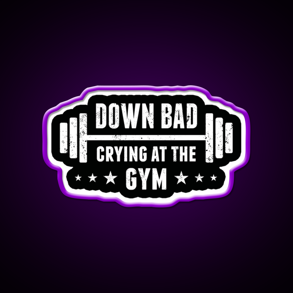 Im Down Bad Crying At The Gym Fitness Led Neon Sign Rgb Color