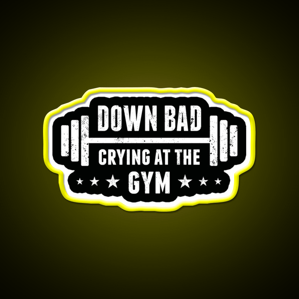 Im Down Bad Crying At The Gym Fitness Led Neon Sign Rgb Color