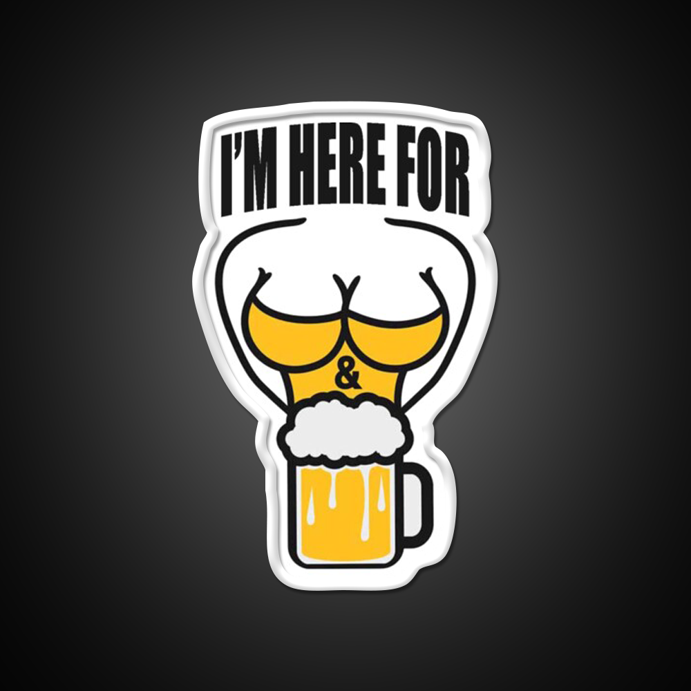 Im Here For Boobs And Beer Bar Decor Led Neon Sign Rgb Color - LED neon sign view 11