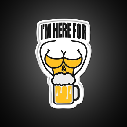 Im Here For Boobs And Beer Bar Decor Led Neon Sign Rgb Color - LED neon sign view 11