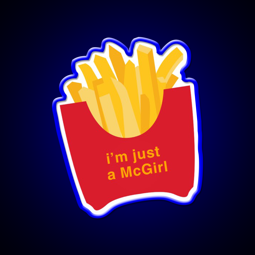 Im Just A Mcgirl Fast Food Led Neon Sign For Burger Place Rgb Color