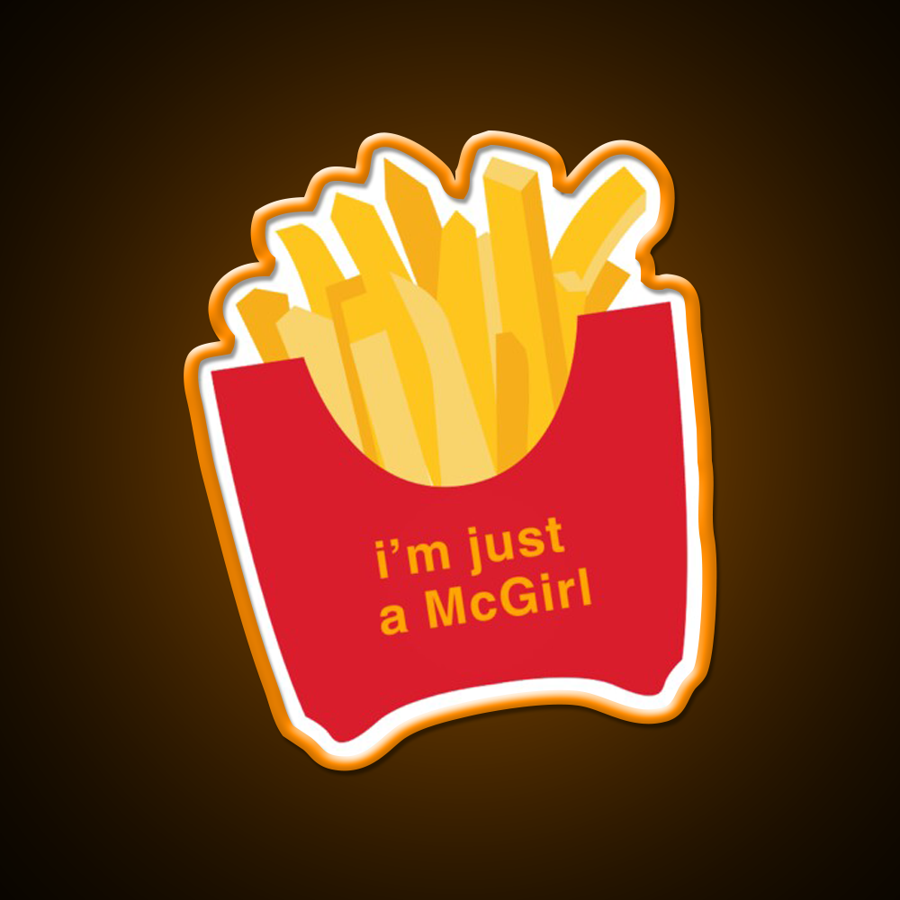 Im Just A Mcgirl Fast Food Led Neon Sign For Burger Place Rgb Color