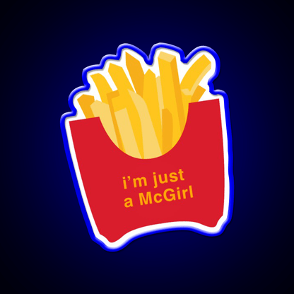 Im Just A Mcgirl Fast Food Led Neon Sign For Burger Place Rgb Color - Shineneon