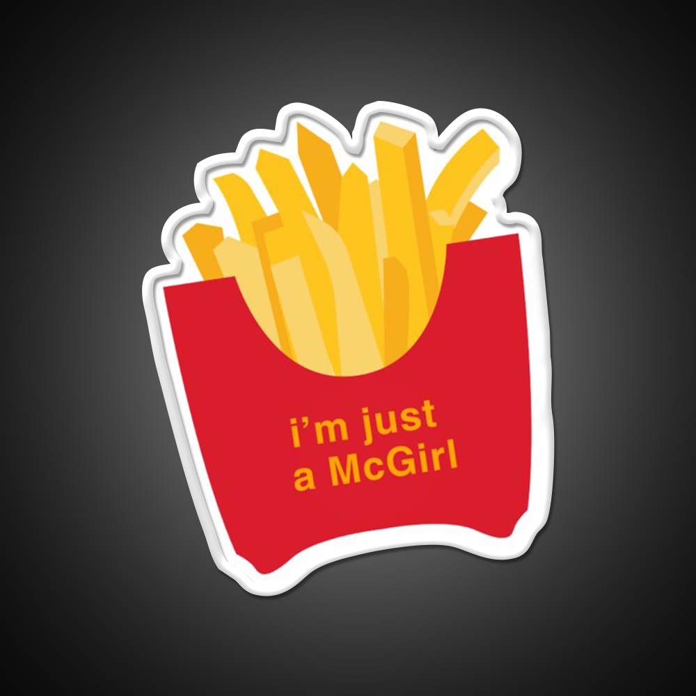 Im Just A Mcgirl Fast Food Led Neon Sign For Burger Place Rgb Color