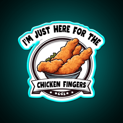 Im Just Here For The Chicken Fingers Snack Food Led Neon Sign Rgb Color - Shineneon