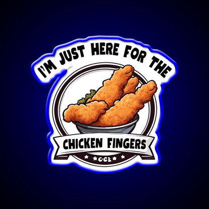 Im Just Here For The Chicken Fingers Snack Food Led Neon Sign Rgb Color - Shineneon