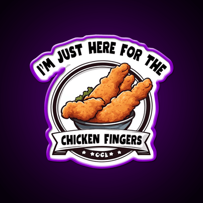 Im Just Here For The Chicken Fingers Snack Food Led Neon Sign Rgb Color - Shineneon
