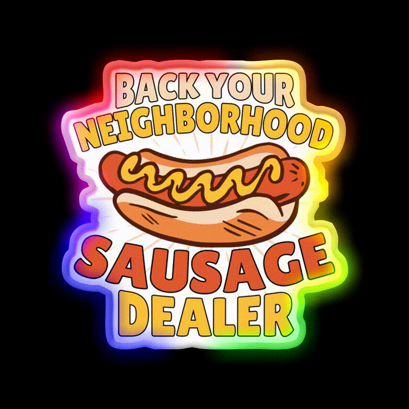 Im Just Here Funny Hot Dog Snack Food Led Neon Sign For Snack Room Rgb Color - LED neon sign close-up detail