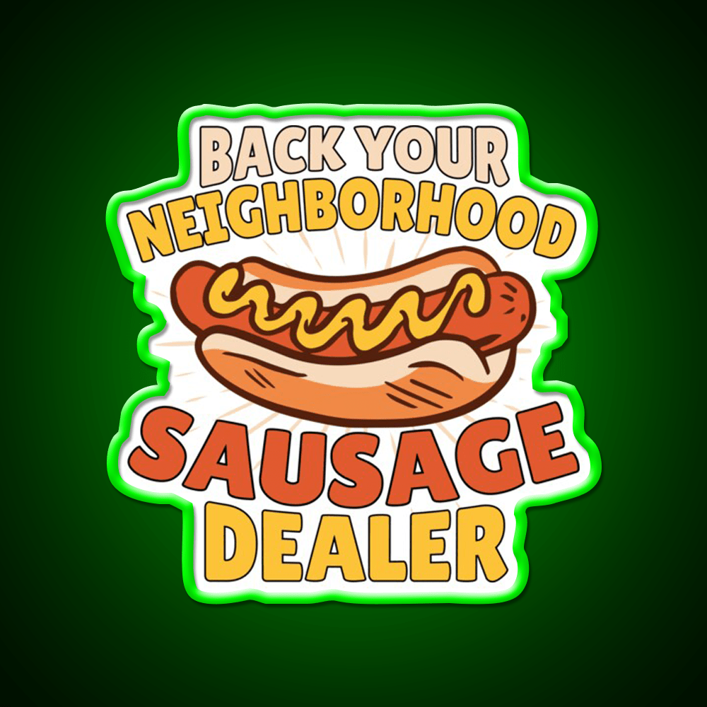 Im Just Here Funny Hot Dog Snack Food Led Neon Sign For Snack Room Rgb Color - Shineneon