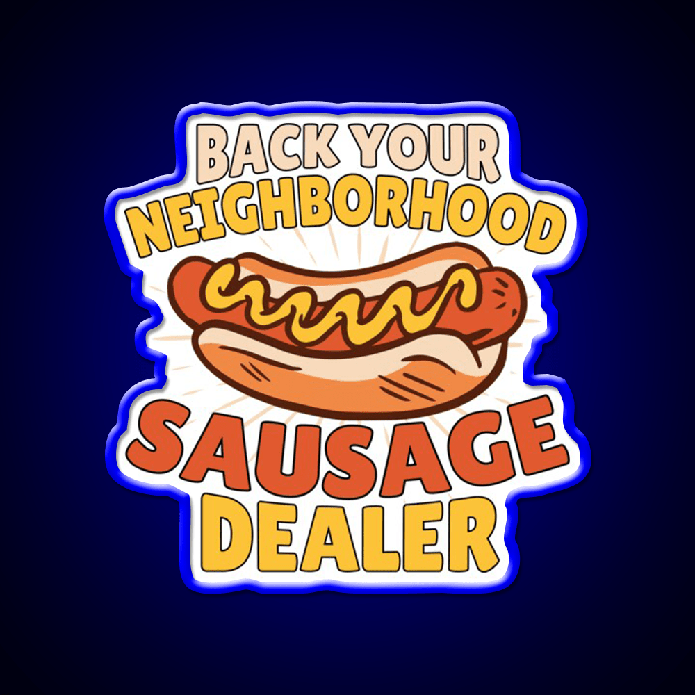 Im Just Here Funny Hot Dog Snack Food Led Neon Sign For Snack Room Rgb Color - Shineneon
