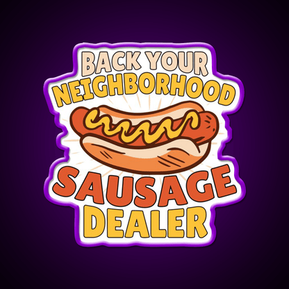 Im Just Here Funny Hot Dog Snack Food Led Neon Sign For Snack Room Rgb Color - Shineneon