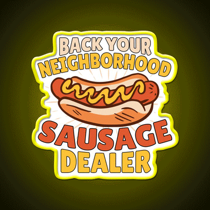 Im Just Here Funny Hot Dog Snack Food Led Neon Sign For Snack Room Rgb Color - Custom LED neon sign front view