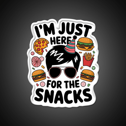 Im Just Here Snacks Lover Snack Food Led Neon Sign For Snack Room Rgb Color - Shineneon