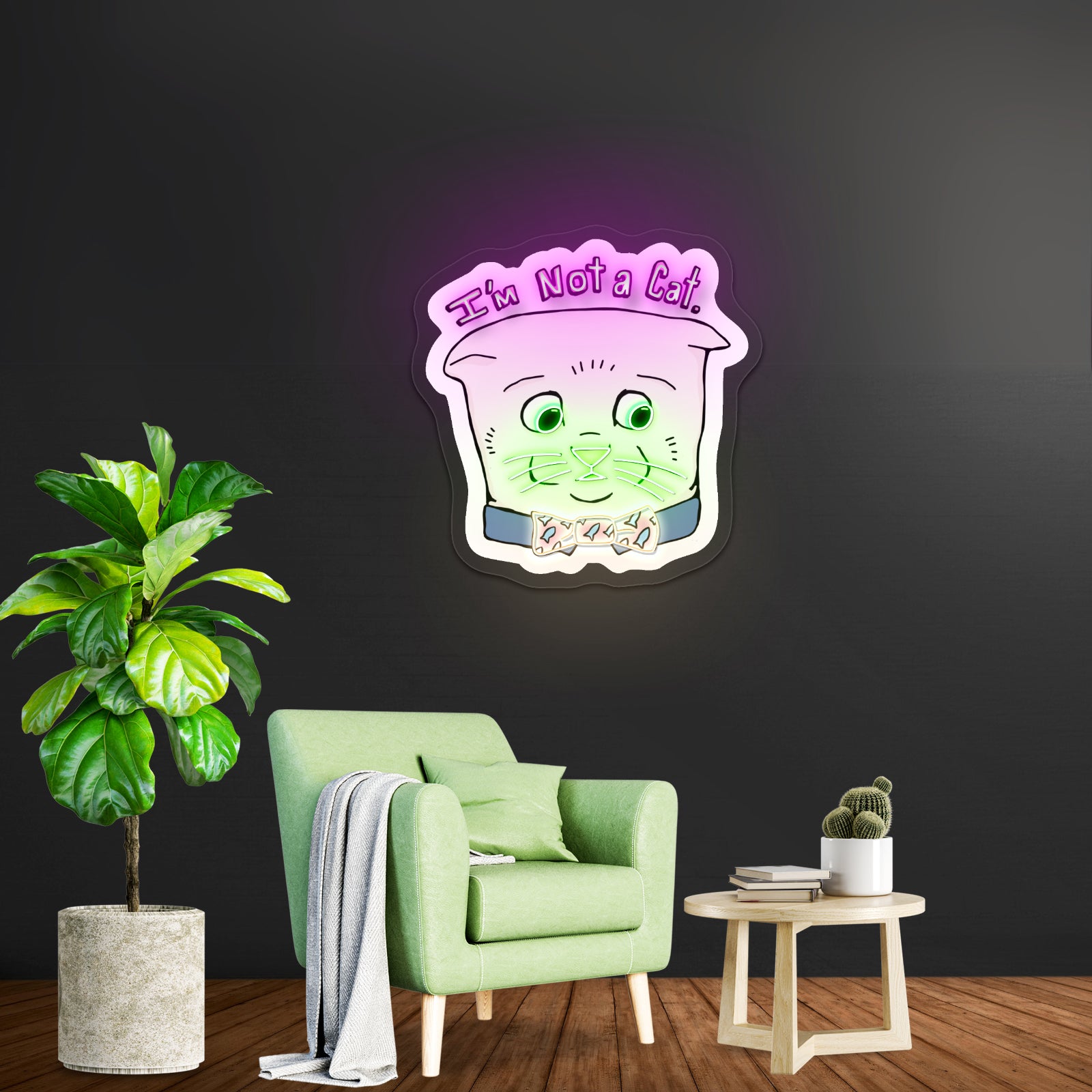 Im Not A Cat Artwork Bar Neon Signs