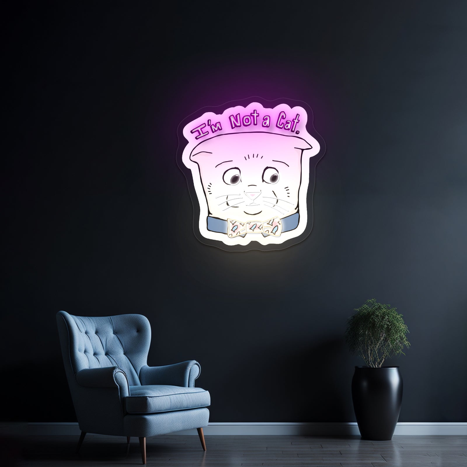 Im Not A Cat Artwork Bar Neon Signs