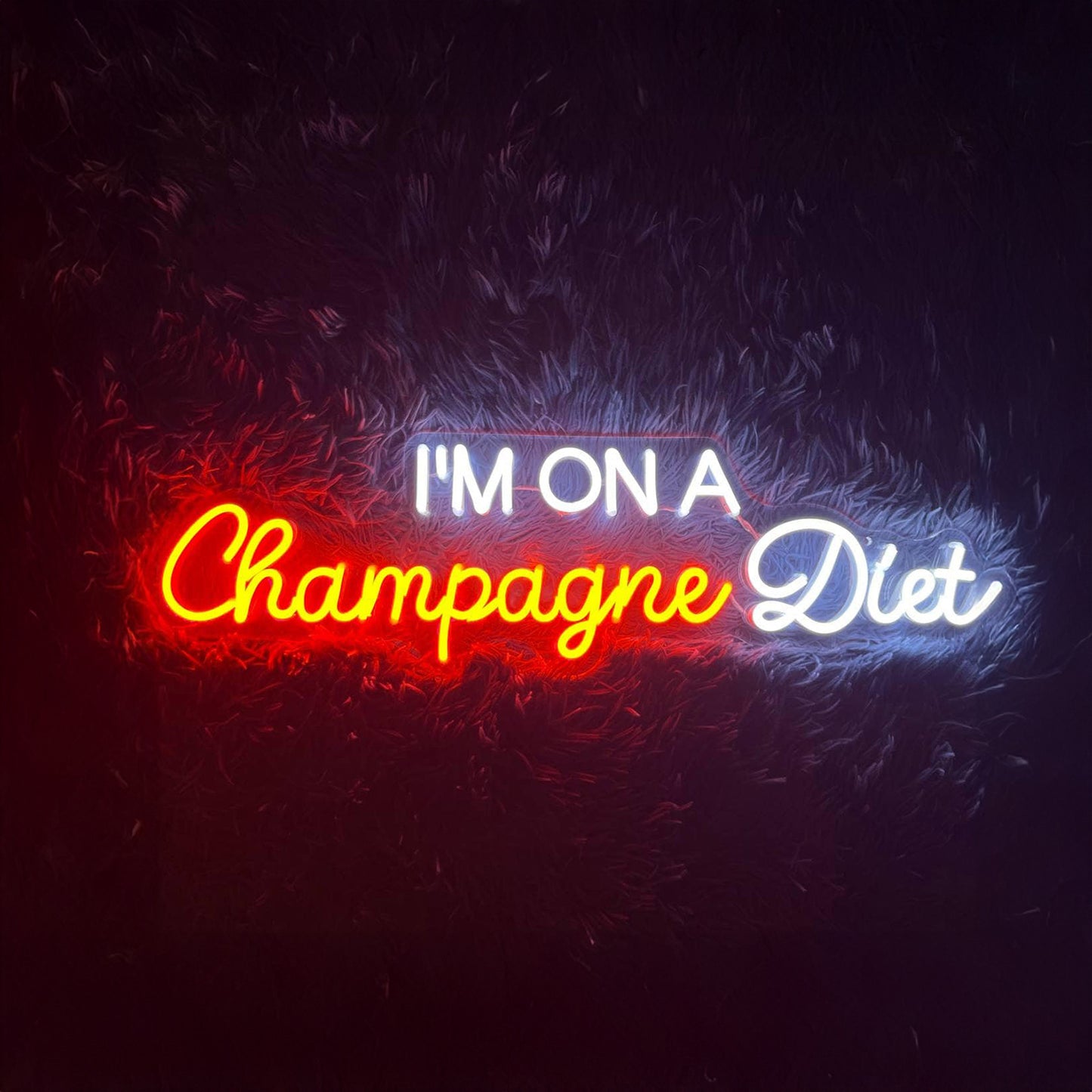 Im On A Champagne Diet Neon Signs