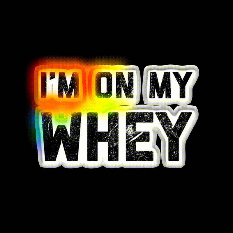 Im On My Whey Gym Fitness Led Neon Sign Rgb Color