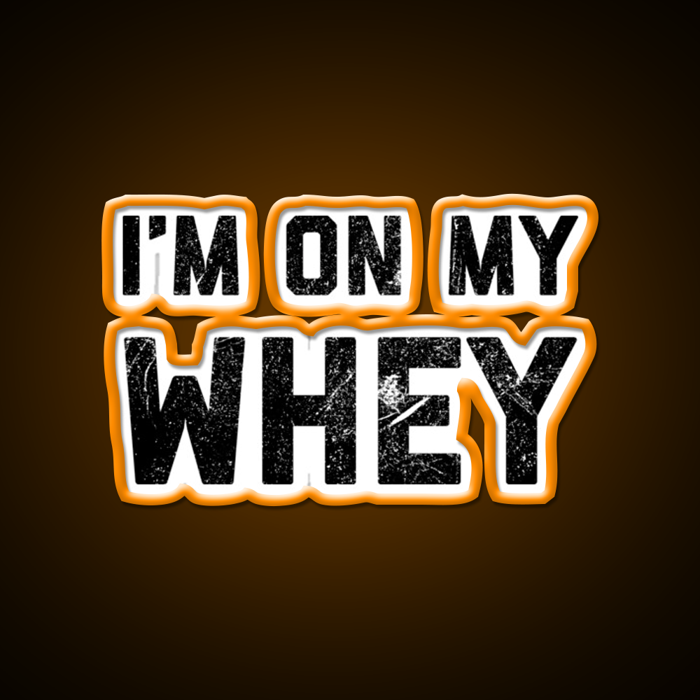 Im On My Whey Gym Fitness Led Neon Sign Rgb Color