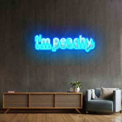 Im Peachy Lettering Artwork Led Neon