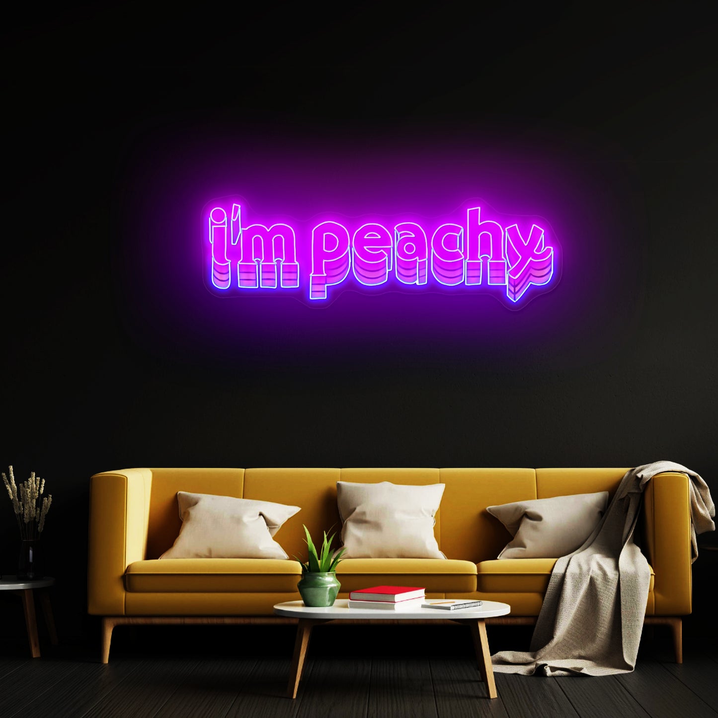 Im Peachy Lettering Artwork Led Neon